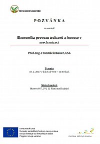 Ekonomika provozu traktorů a inovace v mechanizaci